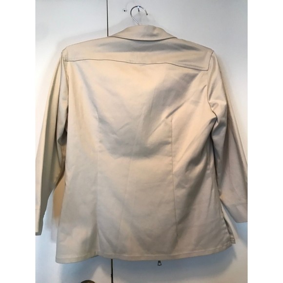 $280 Vertigo Paris Zipped Jacket Light Cream Size Large L fits M - Picture 7 of 8